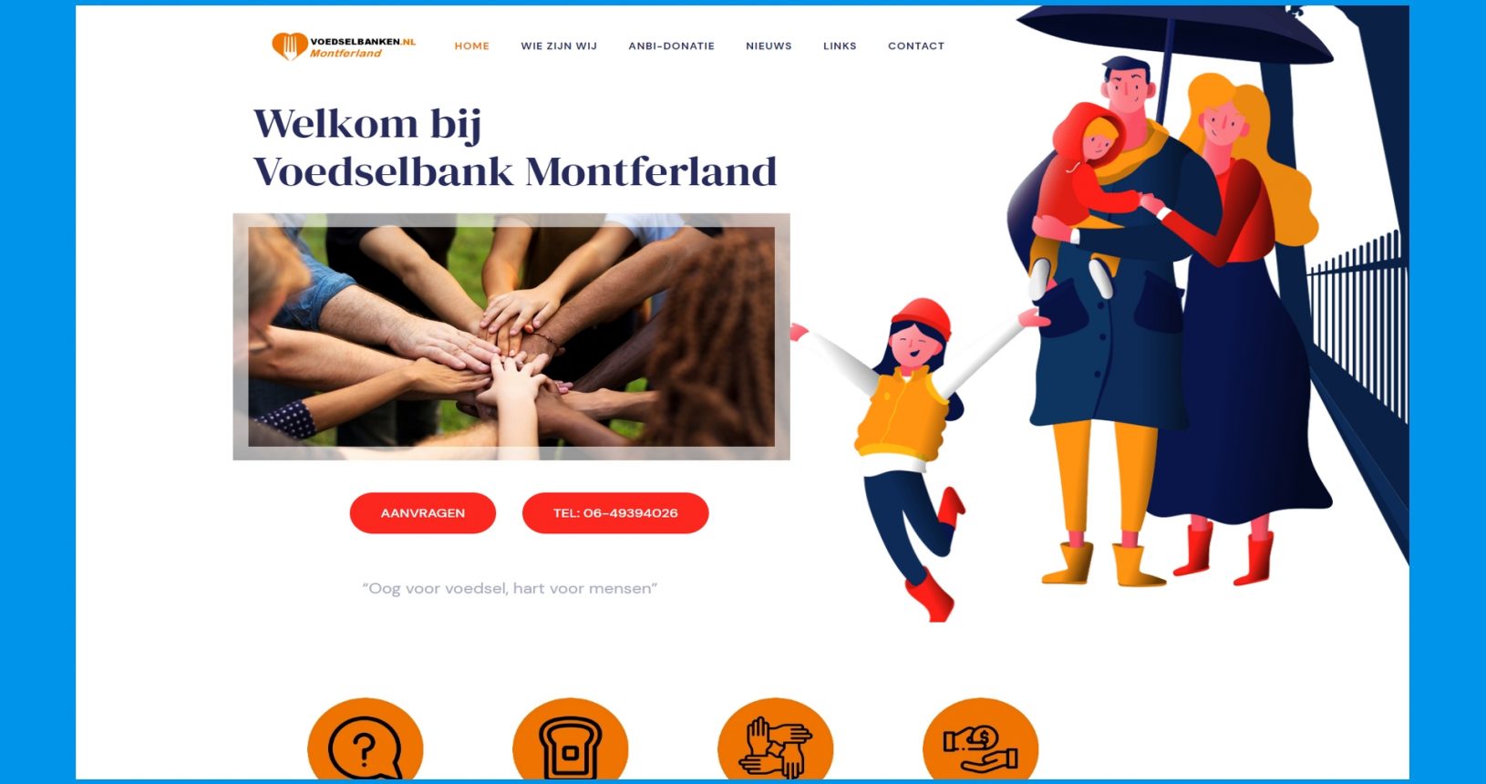 Webdesing en beheer website Voedselbank Montferland door JL-ITsolutions